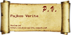 Pajkos Verita névjegykártya